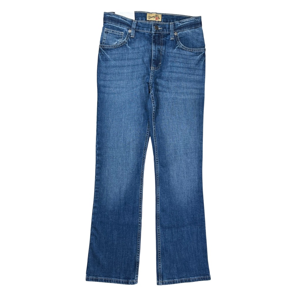 New Wrangler 20X Vintage Boot Jeans Kids 14 Regular Blue Slim Fit Stretch NWT